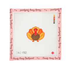 Saturnalia Stitching Tiny Turkey Needlepoint Canvas