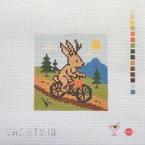 Saturnalia Stitching Trail Hopper Needlepoint Canvas