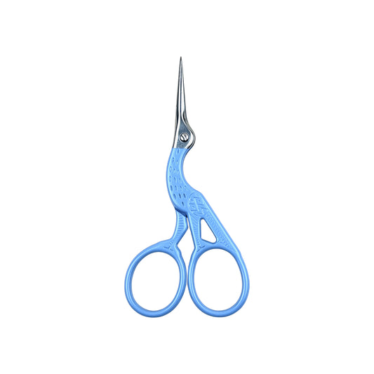 SChandworks Colorful Stork Embroidery Scissors - Cornflower Blue