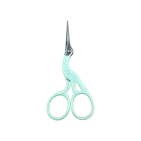 SChandworks Colorful Stork Embroidery Scissors - Misty Jade
