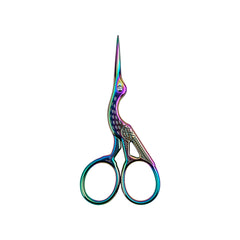 SChandworks Stork Embroidery Scissors - Rainbow