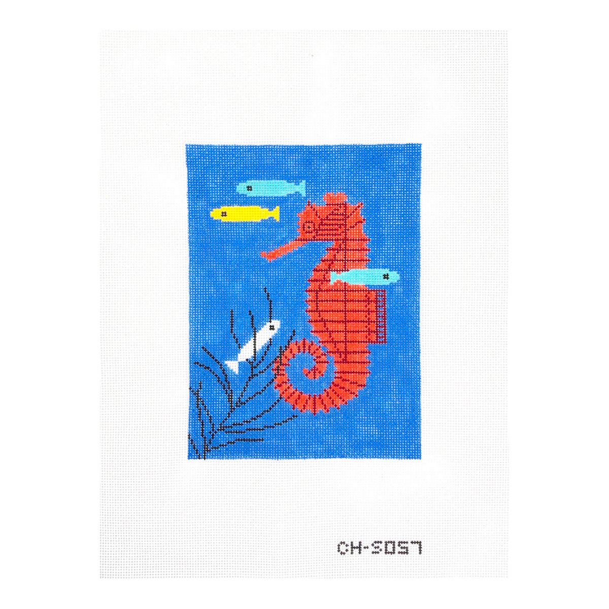 The Meredith Collection Charley Harper Seahorse Needlepoint Canvas