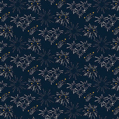 Sew Kind of Wonderful Bursting Cotton Fabric - Navy