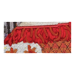 Au Ver a Soie Size 2 Silk Wrapped Purl with Matching Soie 100/3 Couching Thread Set - 6015 Red