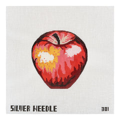 Silver Needle Apple Ornament Needlepoint Canvas