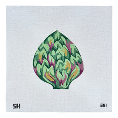 Silver Needle Artichoke Ornament Needlepoint Canvas