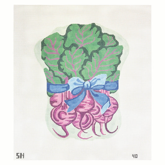 Silver Needle Beets Needlepoint Canvas