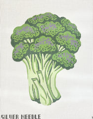 Silver Needle Broccoli Needlepoint Canvas
