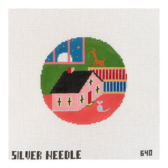 Silver Needle Goodnight Moon Toy House & Mouse Ornament Needlepoint Canvas