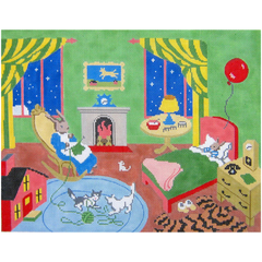 Silver Needle Goodnight Moon Green Great Room Needlepoint Canvas