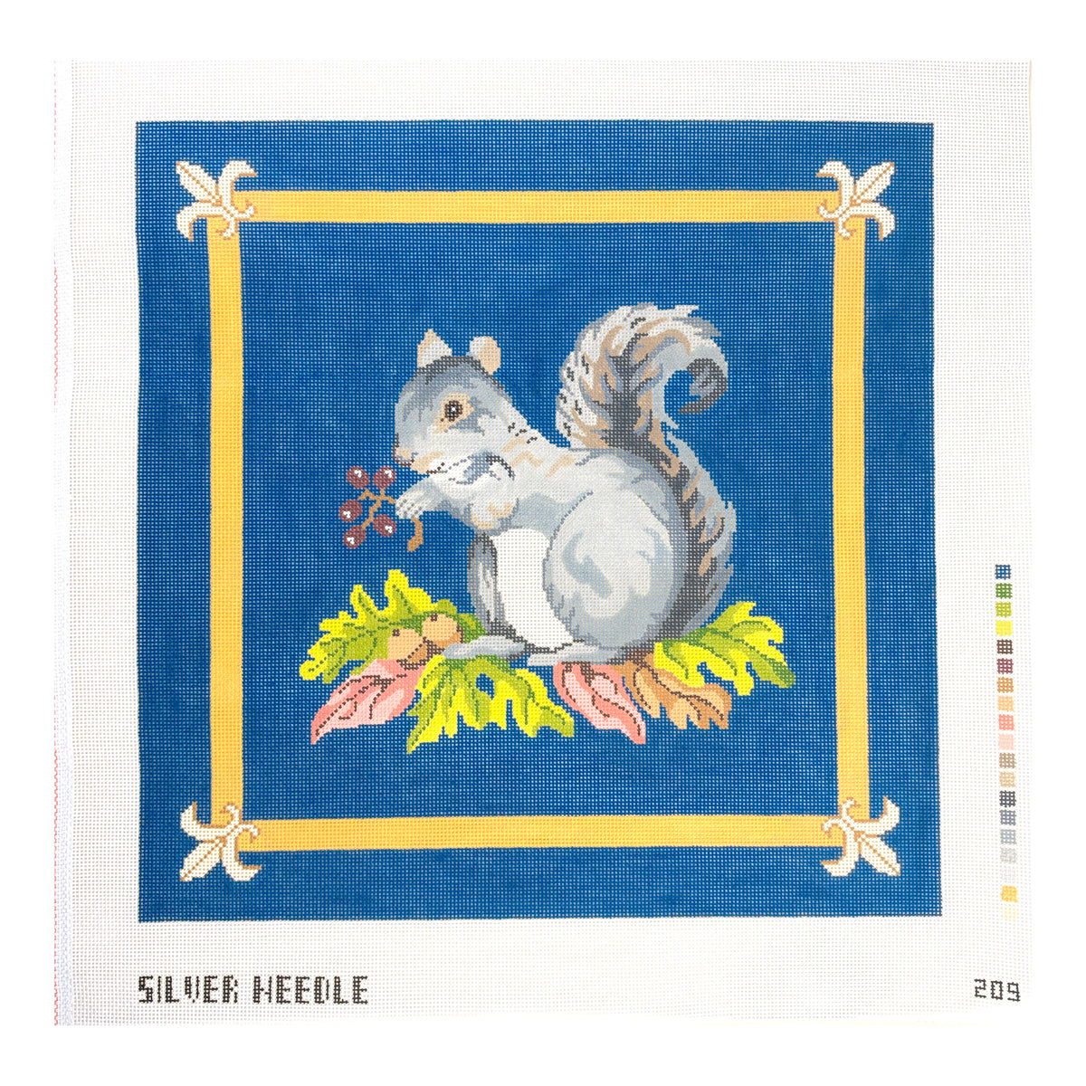 Silver Needle Squirrel Needlepoint Canvas