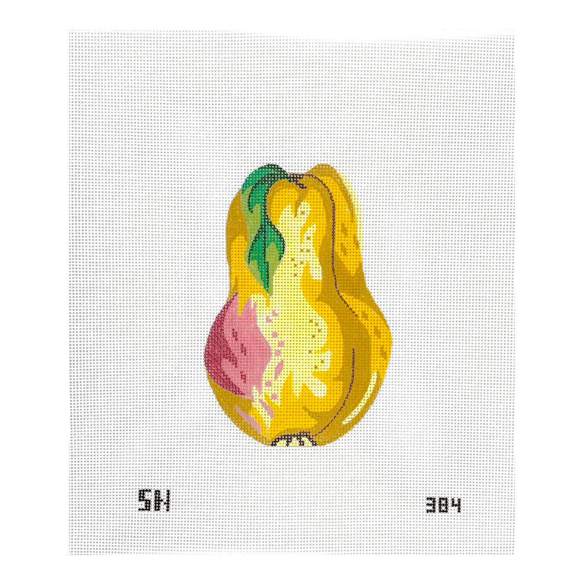 Silver Needle Pear Ornament Needlepoint Canvas