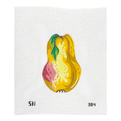 Silver Needle Pear Ornament Needlepoint Canvas