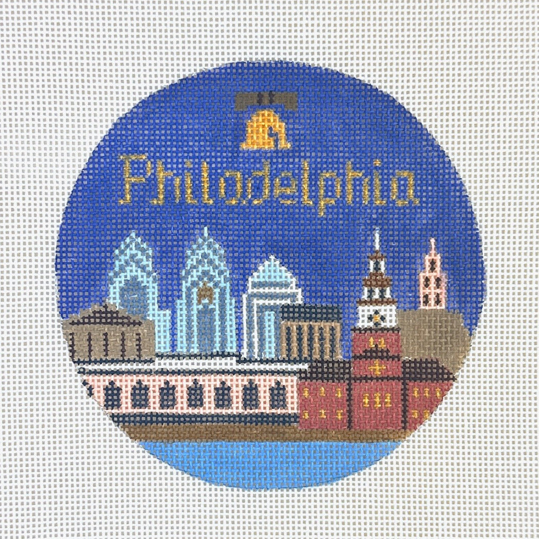 Silver Needle Philadelphia Ornament Needlepoint Canvas