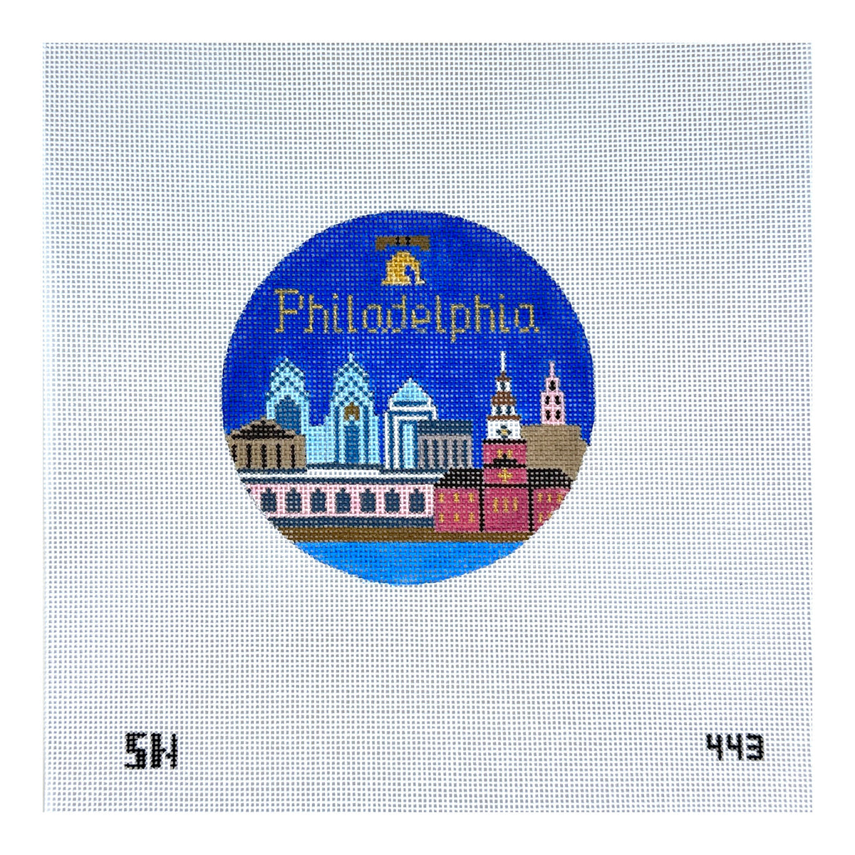 Silver Needle Philadelphia Ornament Needlepoint Canvas