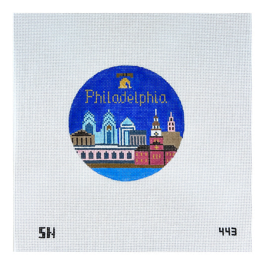 Silver Needle Philadelphia Ornament Needlepoint Canvas