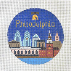 Silver Needle Philadelphia Ornament Needlepoint Canvas