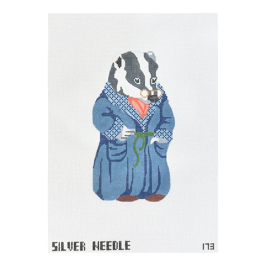 Silver Needle The Wind in the Willows Badger Needlepoint Canvas