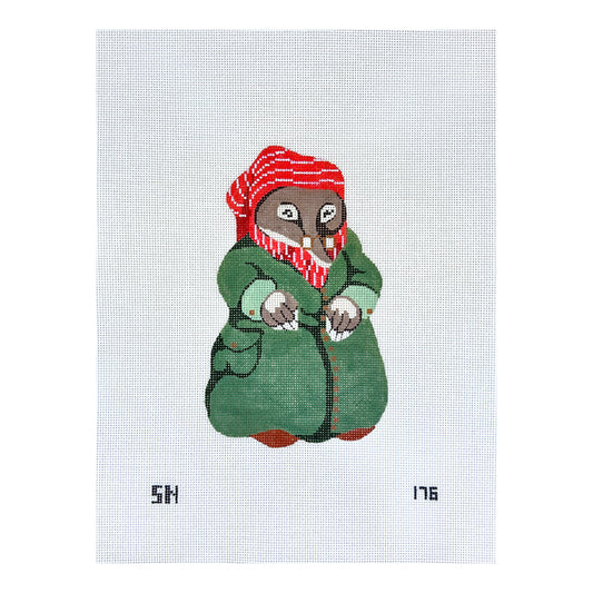 Silver Needle The Wind in the Willows Mole Needlepoint Canvas