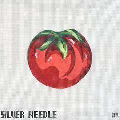 Silver Needle Tomato Ornament Needlepoint Canvas