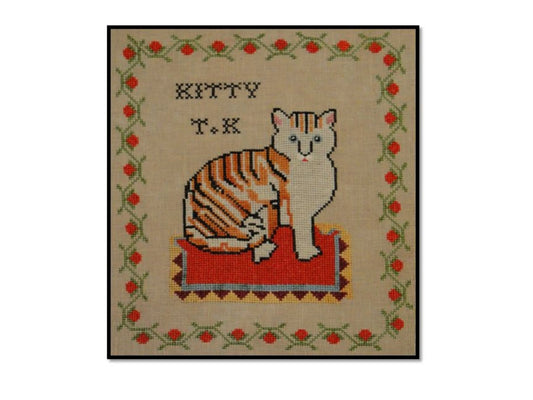 Siren Stitchworks Vintage Kitty Cross Stitch Pattern