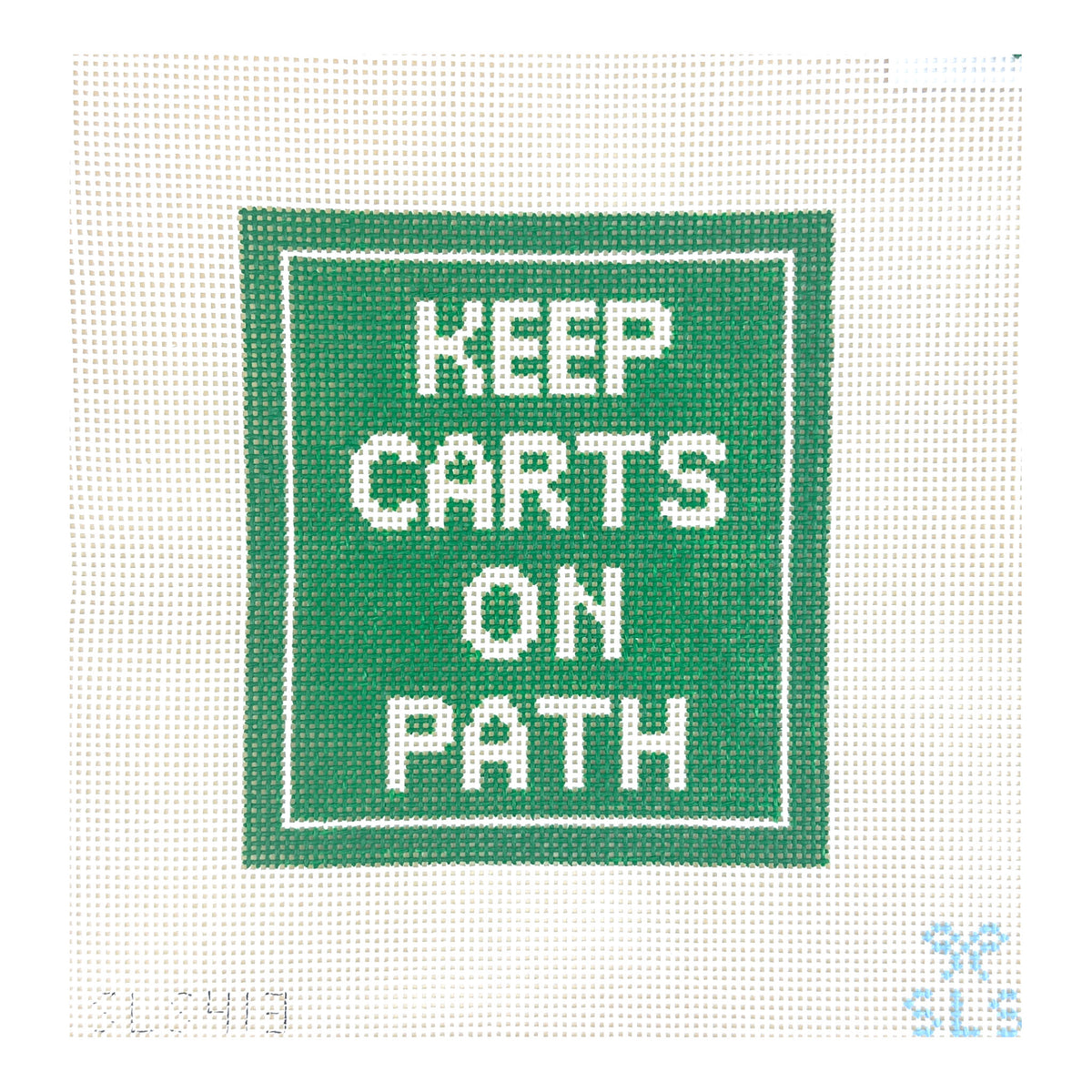 SLS Needlepoint Keep Carts on Path Needlepoint Canvas