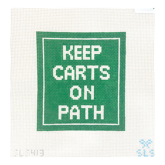 SLS Needlepoint Keep Carts on Path Needlepoint Canvas