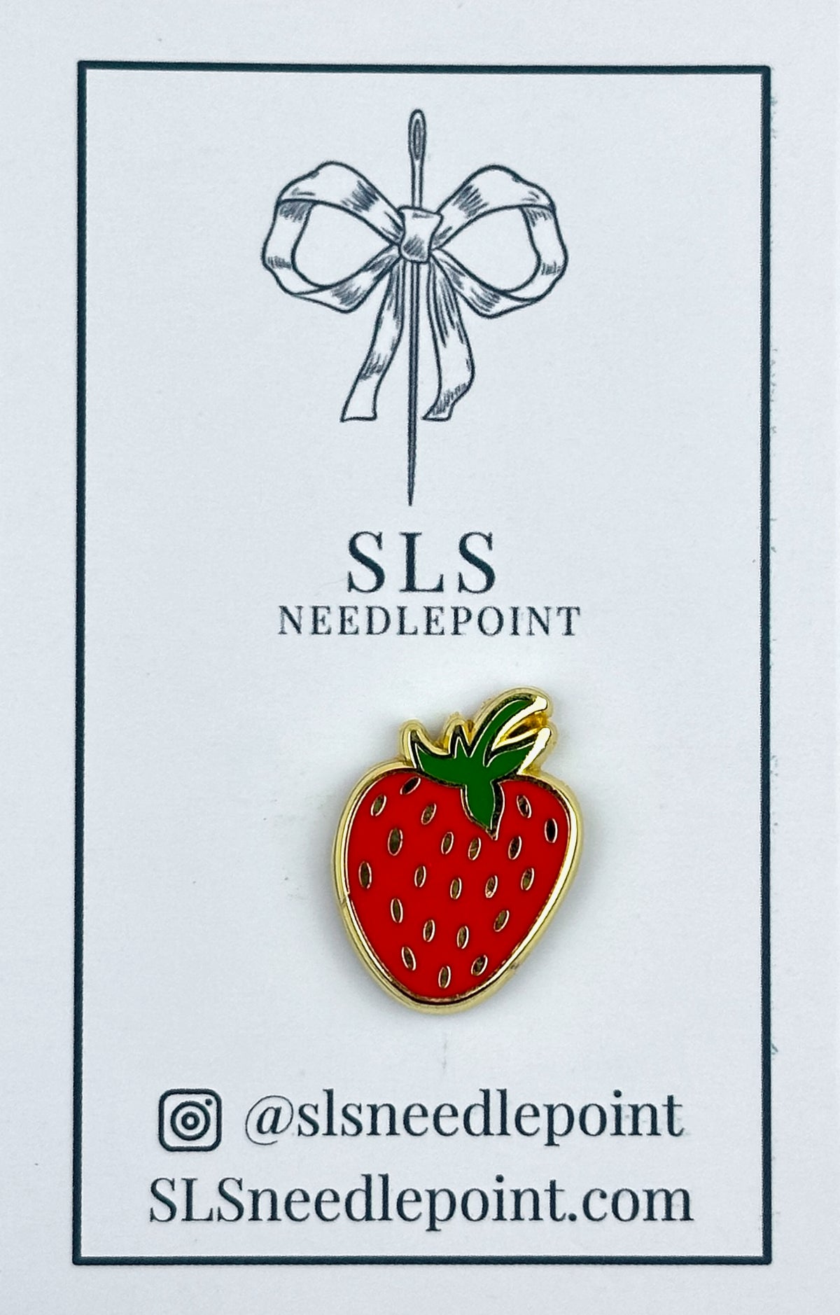 SLS Needlepoint Strawberry Needle Minder