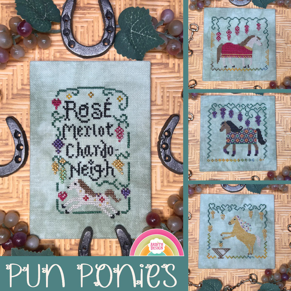 Ardith Design Pun Ponies Cross Stitch Pattern