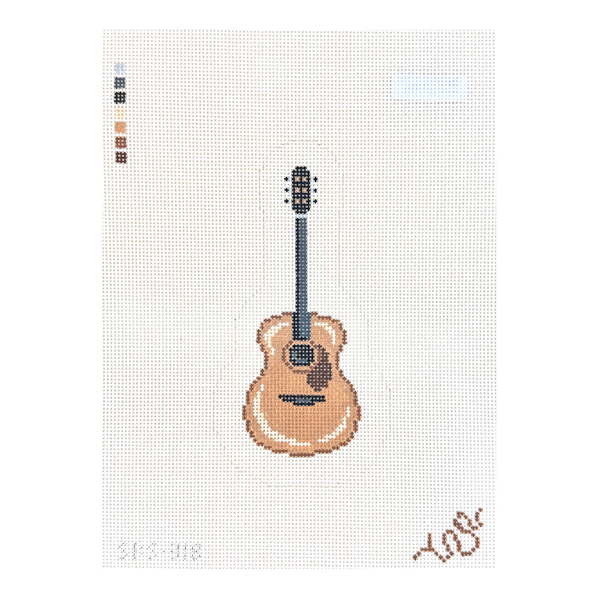 Spellbound Stitchery Acoustic Guitar Needlepoint Canvas