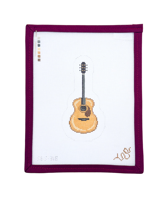 Spellbound Stitchery Acoustic Guitar Needlepoint Canvas