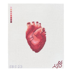 Spellbound Stitchery Anatomical Heart Needlepoint Canvas