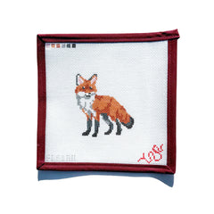 Spellbound Stitchery Baby Fox Needlepoint Canvas - Stitch Printed