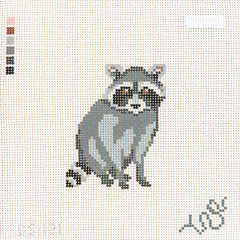 Spellbound Stitchery Baby Raccoon Needlepoint Canvas