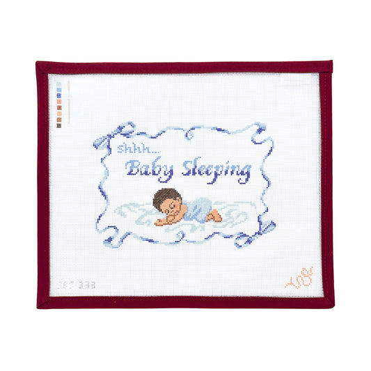 Spellbound Stitchery Baby Sleeping Boy Needlepoint Canvas
