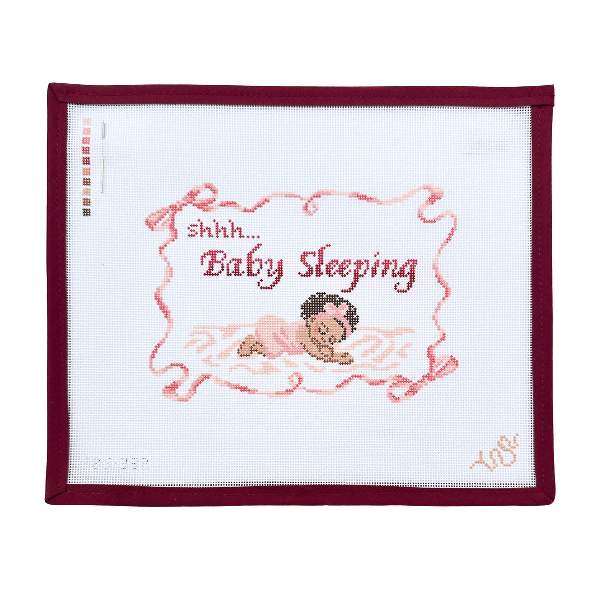 Spellbound Stitchery Baby Sleeping Girl Needlepoint Canvas