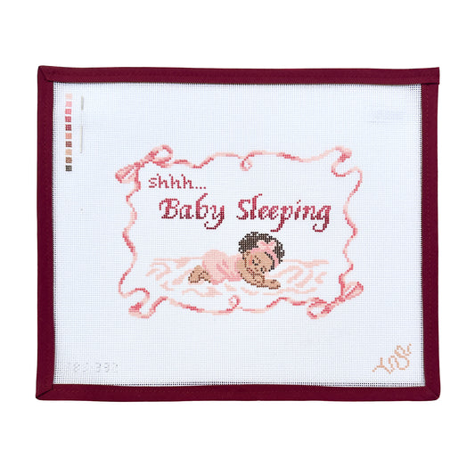 Spellbound Stitchery Baby Sleeping Girl Needlepoint Canvas