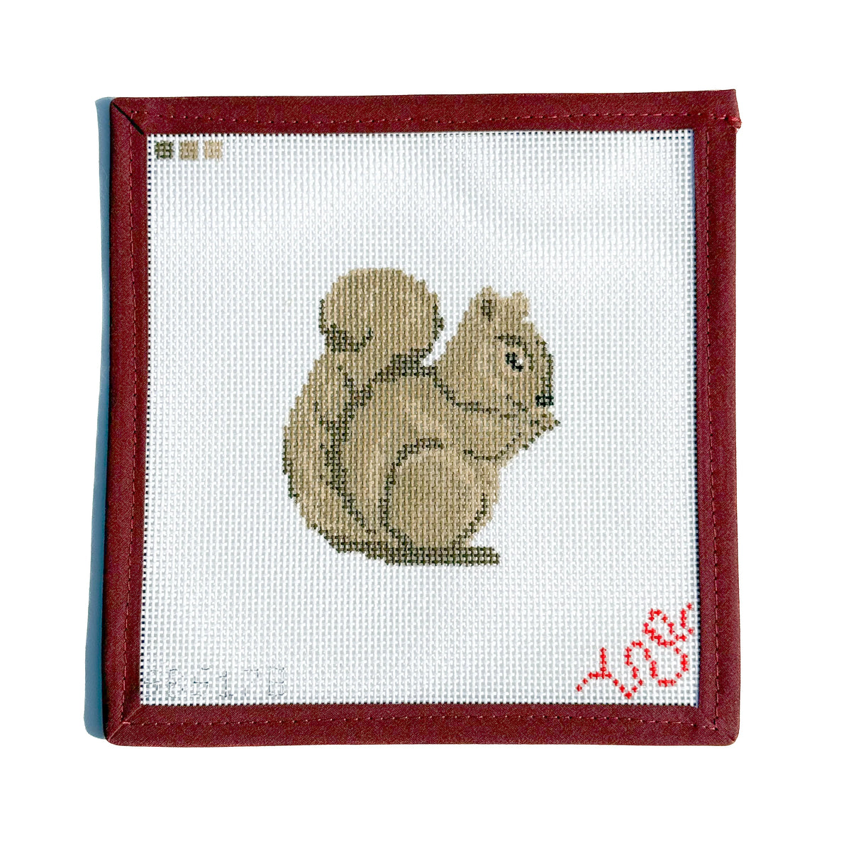 Spellbound Stitchery Baby Squirrel Needlepoint Canvas - Stitch Printed