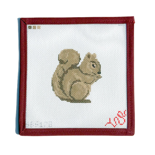 Spellbound Stitchery Baby Squirrel Needlepoint Canvas - Stitch Printed