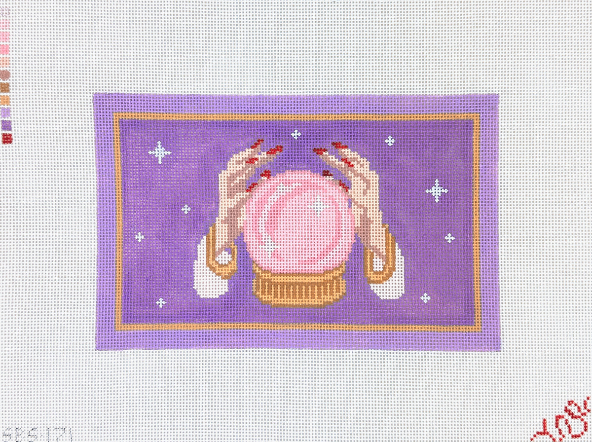 Spellbound Stitchery Crystal Ball and Hands Needlepoint Canvas