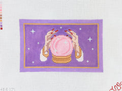 Spellbound Stitchery Crystal Ball and Hands Needlepoint Canvas