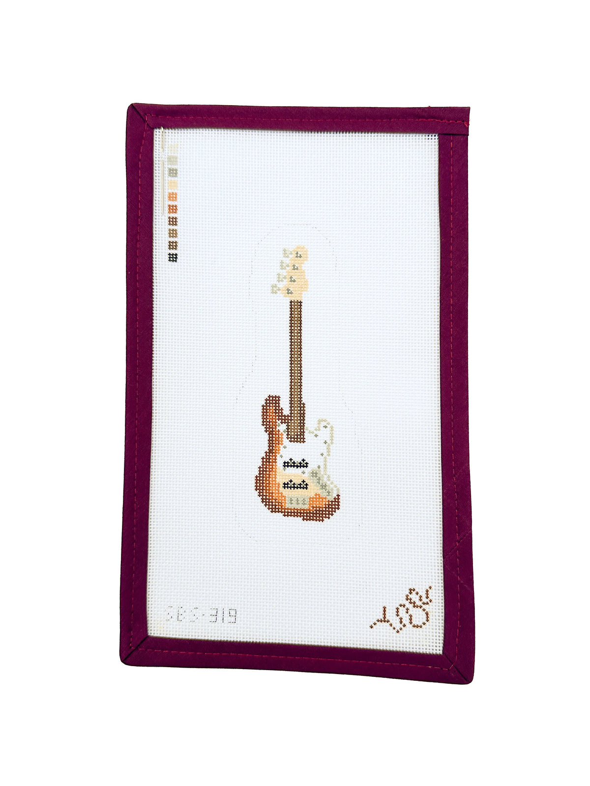 Spellbound Stitchery Electric Bass Guitar  Needlepoint Canvas