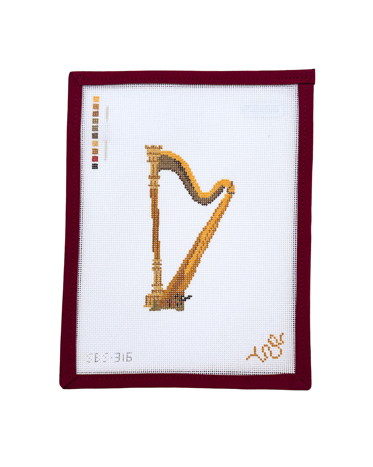 Spellbound Stitchery Harp Needlepoint Canvas