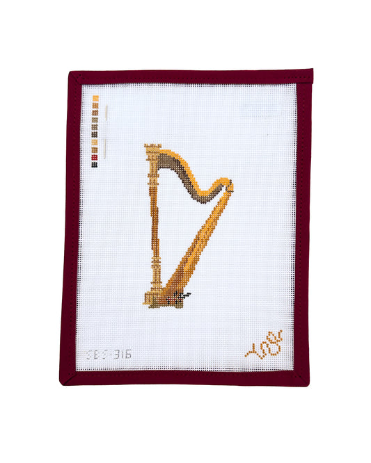 Spellbound Stitchery Harp Needlepoint Canvas