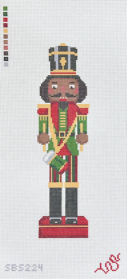 Spellbound Stitchery Kat Clayton Black Christmas Nutcracker Needlepoint Canvas