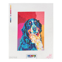 Spellbound Stitchery Lambert Art Bernese Mountain Dog Needlepoint Canvas