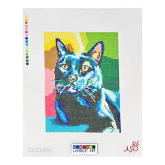 Spellbound Stitchery Lambert Art Black Cat Needlepoint Canvas