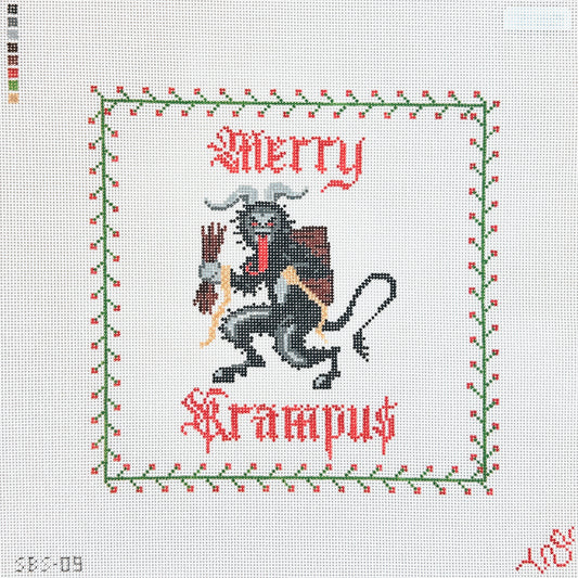 Spellbound Stitchery Merry Krampus Needlepoint Canvas