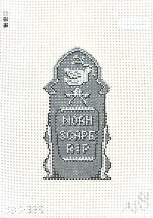Spellbound Stitchery Noah Scape Headstone Needlepoint Canvas