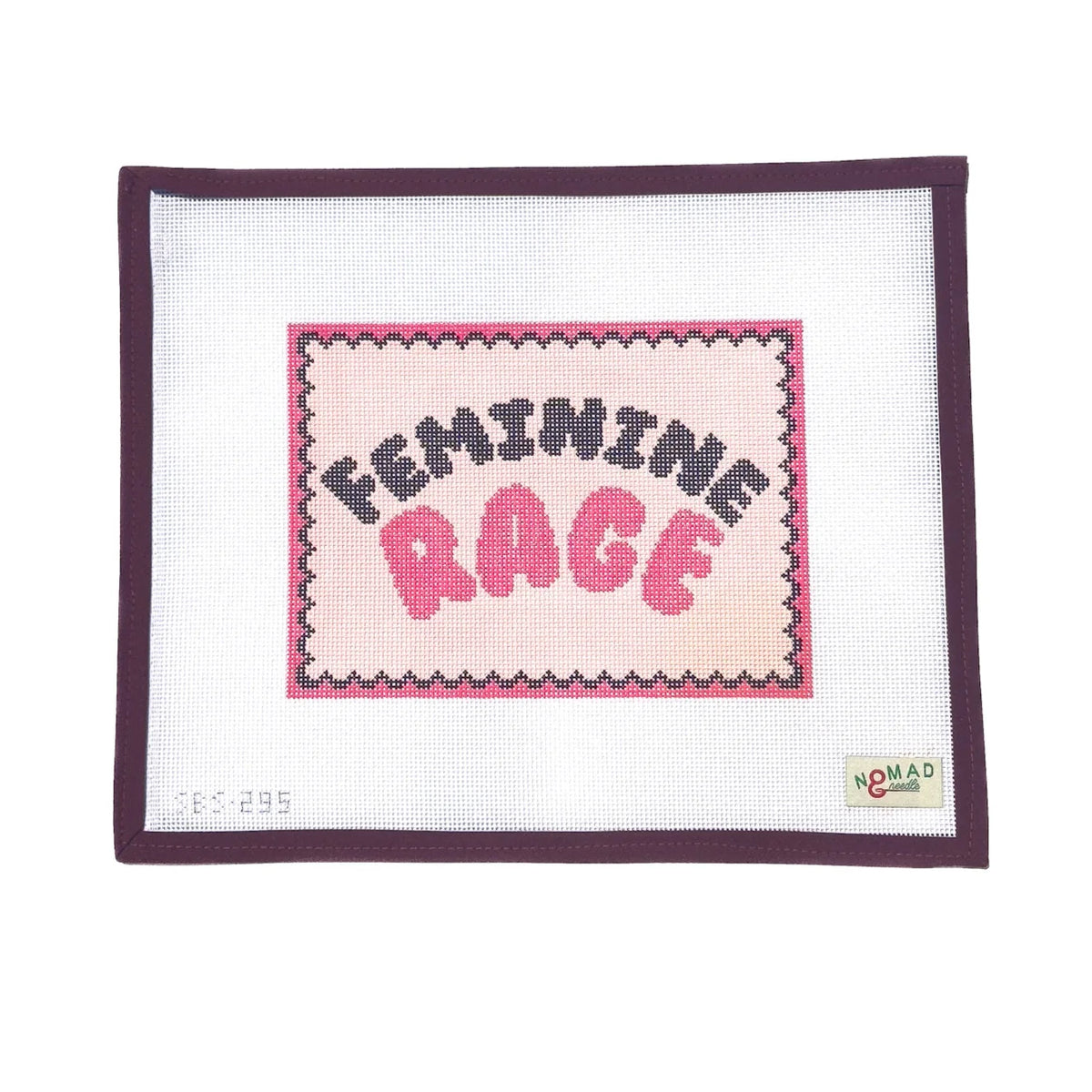Spellbound Stitchery Nomad and Needle Feminine Rage Needlepoint Canvas